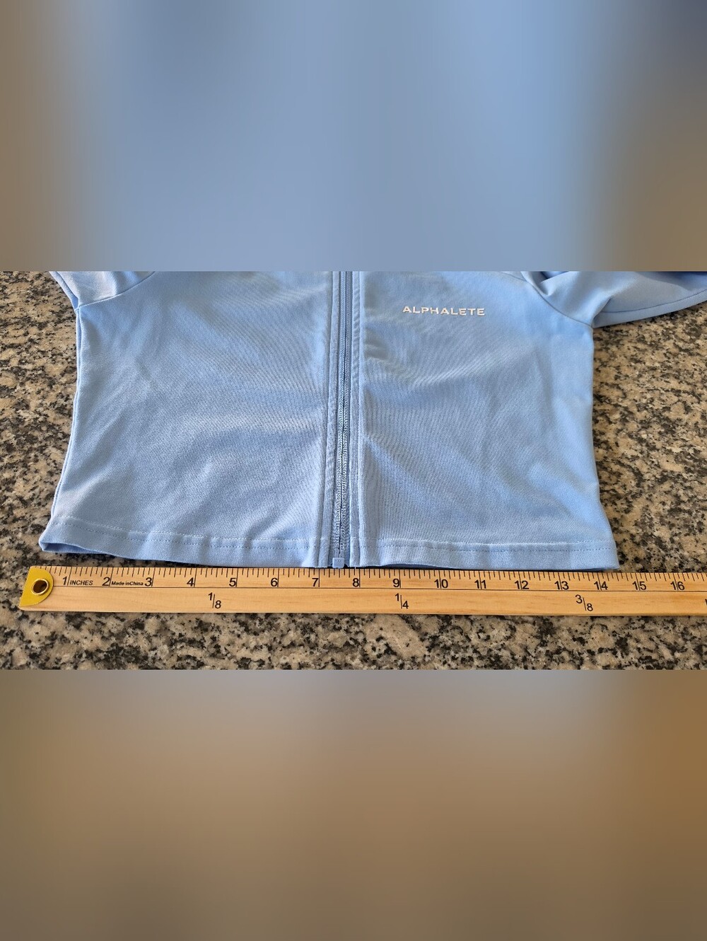 Alphalete Women’s Blue Cropped Full Zip Workout Athletic Jacket Size Small - Picture 8 of 9